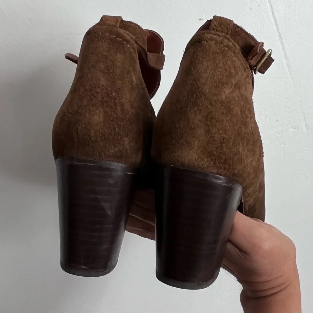 Frye Meghan Ankle Boots Women’s Size 10B Booties Brown Suede Heels